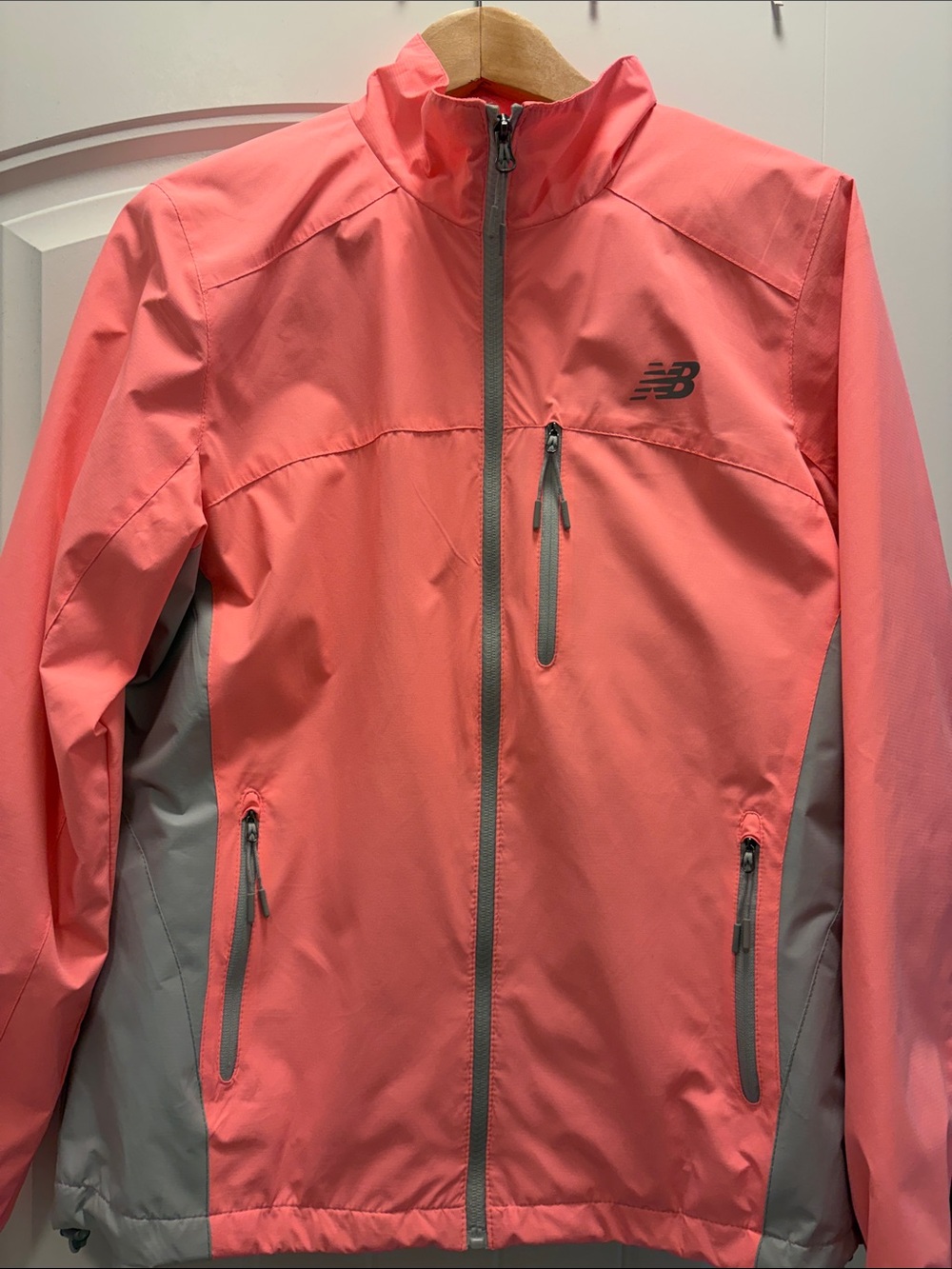 New Balance Coral Utility Jacket with Gray Accents